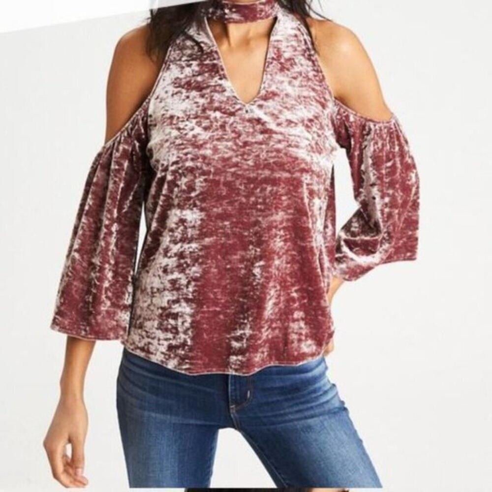 American Eagle Small Off The Shoulder Velvet || EUC Small